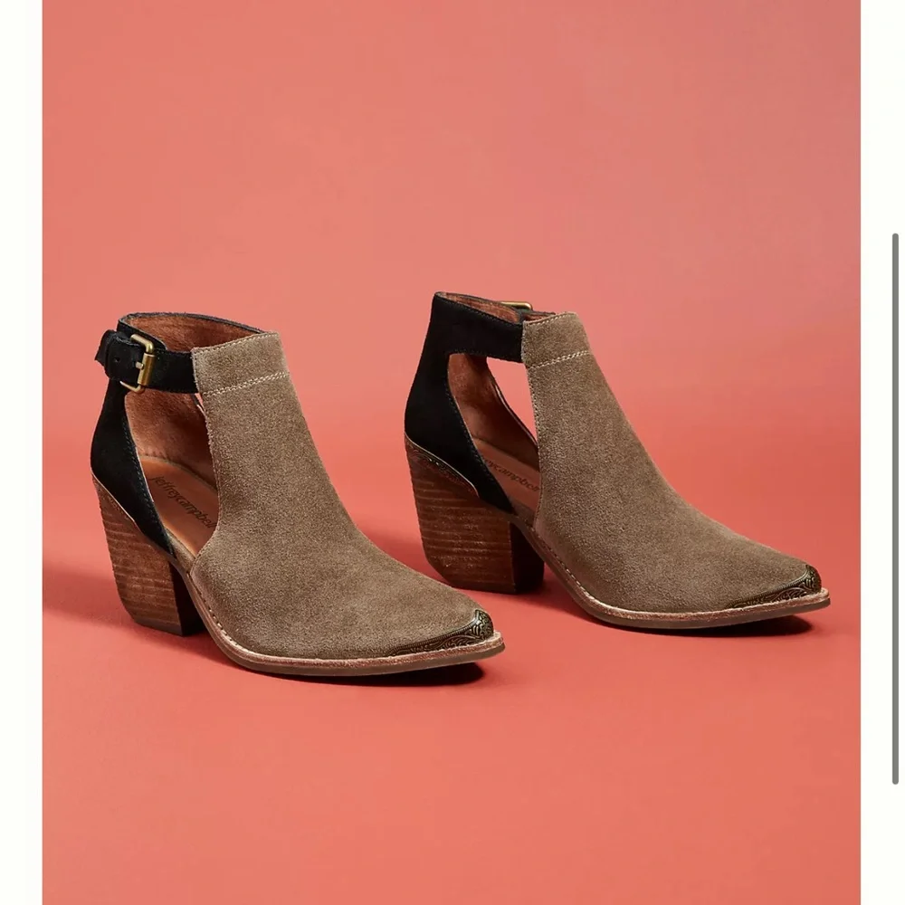 Jeffrey Campbell Anthropologie Woodruff Cutout Ankle Booties size 8 - Picture 11 of 12